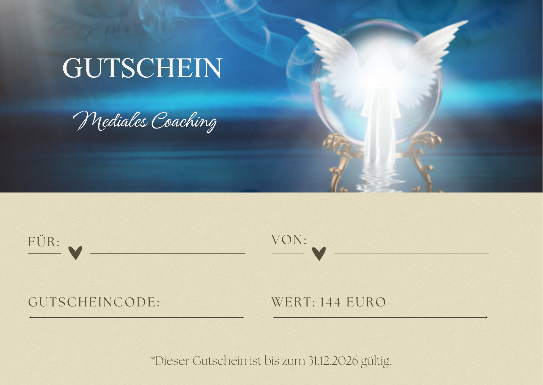 Gutschein für ein "Mediales Coaching"